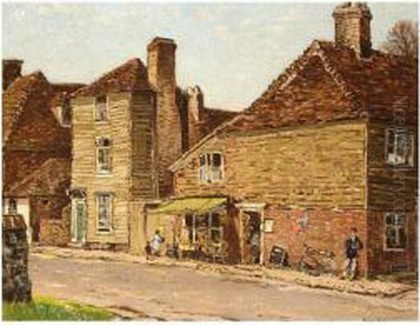 Street Scene Oil Painting by George Ii Graham