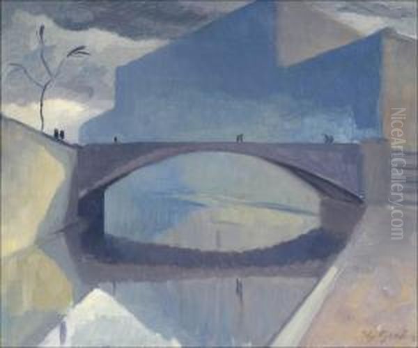 Sillanheijastus. Oil Painting by Hjalmar Grahn