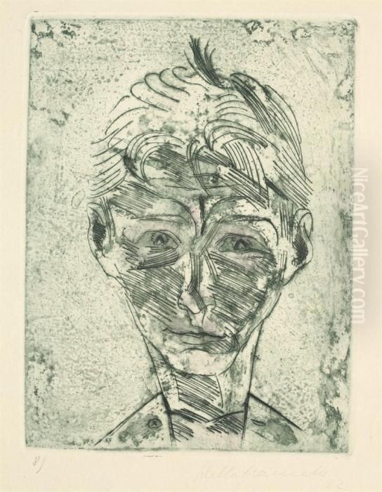 Das Gesicht - Neun Radierungen, Euphorion Verlag Oil Painting by Walter Gramatte