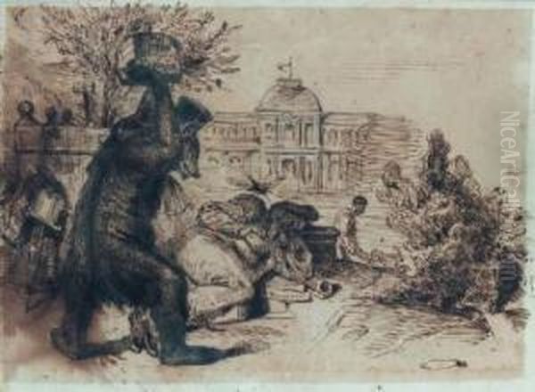 Rien N'est Si Dangereux Qu'un Ignorant Ami / Mieux Vaudrait Un Sage
Ennemi Oil Painting by Jean-Jacques Grandville