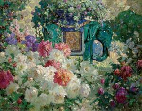 In My Wife's Garden Oil Painting by Abbott Fuller Graves