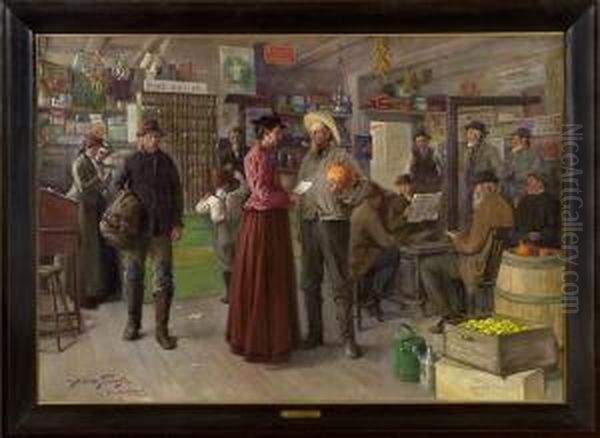 Country Grocery In
Kennebunkport, Maine Oil Painting by Abbott Fuller Graves