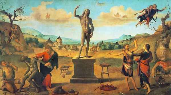 The Myth of Prometheus 1515 Oil Painting by Piero Di Cosimo