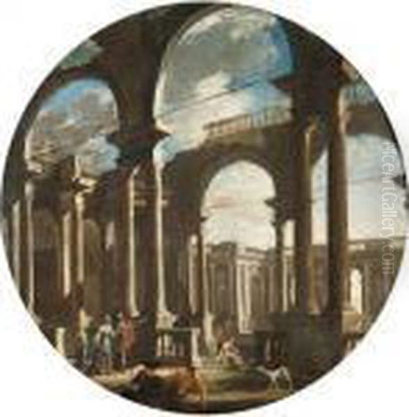 Figure Entro Rovine Oil Painting by Gennaro Greco