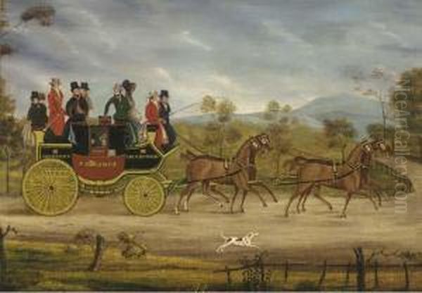 The Aberdeen To Edinburgh Coach Oil Painting by Thomas Garland Greene