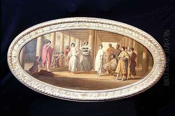 A Dance in Raiatea Oil Painting by Giovanni Batista Cipriani