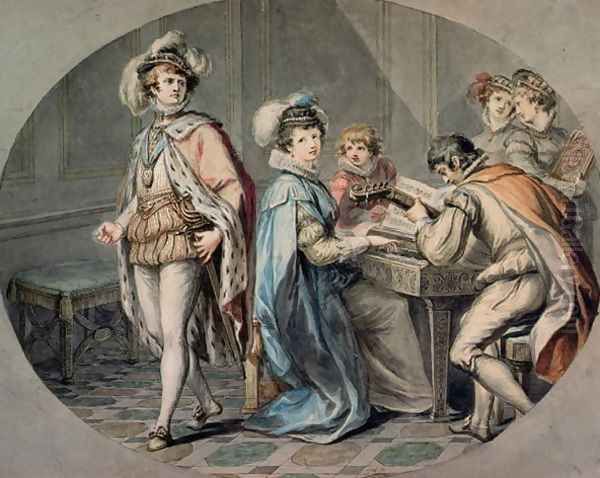 The Jealousy of Darnley Oil Painting by Giovanni Batista Cipriani