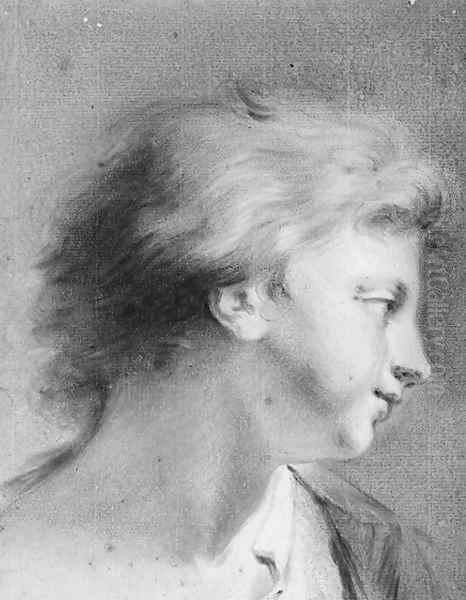 Portrait of a boy in profile to the right Oil Painting by Giovanni Batista Cipriani