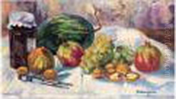 Huile Sur Toile Contrecollee Sur Carton Signee En Bas A Droite Oil Painting by Henry