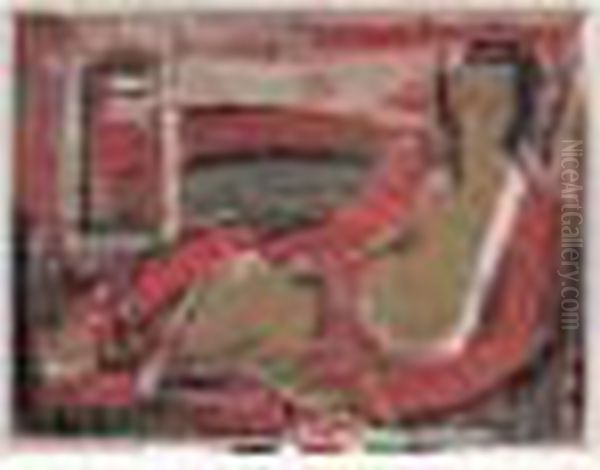 Femme Nue Allongee Oil Painting by Henry