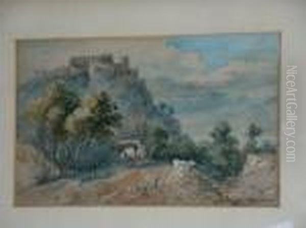 Castle Ruins Oil Painting by James Stephen Gresley