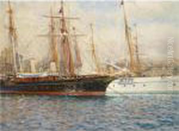 The Harbour Oil Painting by Nikolai Nikolaevich Gritsenko