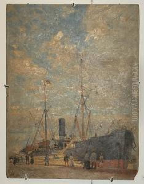 The Freighter Oil Painting by Nikolai Nikolaevich Gritsenko