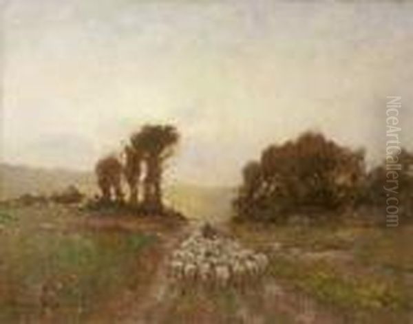 Signiert Unten Links: German Grobe. Oil Painting by German Grobe