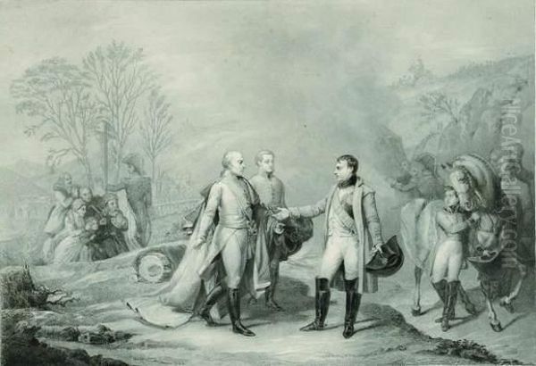  Entrevue De Napoleon Et De 
Francois Ii Apres La Bataille D'austerlitz, 4 Decembre 1805  Oil Painting by Antoine-Jean Gros