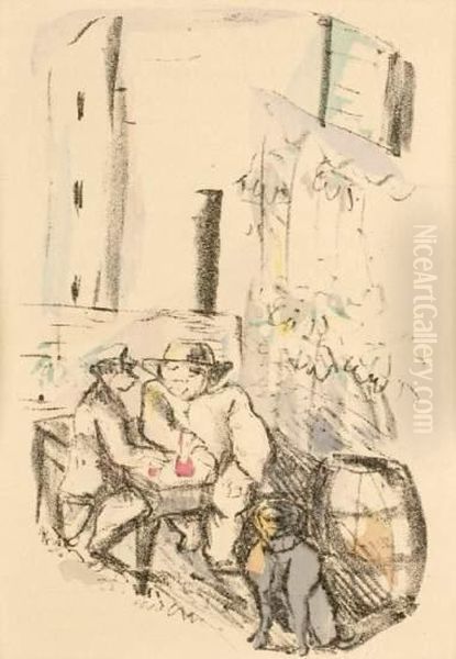 Weinlaube Oil Painting by Rudolf Grossmann