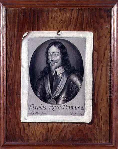 Trompe LOeil Still Life of a Print of Charles I (1600-49) 1698 Oil Painting by Edwart Collier