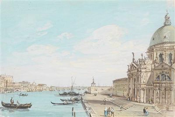 Venedig, S. Mariadella Salute Oil Painting by Carlo Grubacs