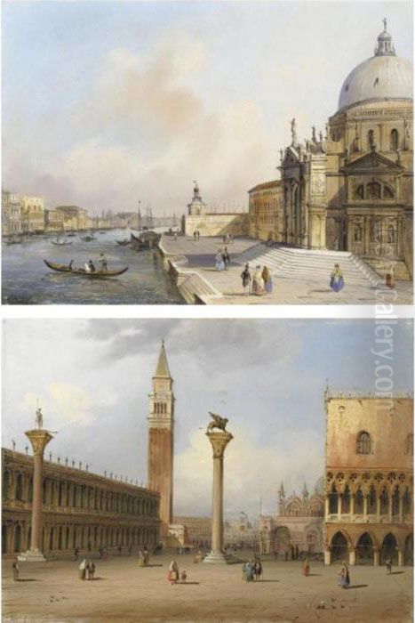 Piazzetta San Marco Oil Painting by Carlo Grubacs