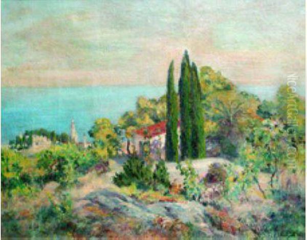  Environs De Menton  Oil Painting by Laurent Gsell