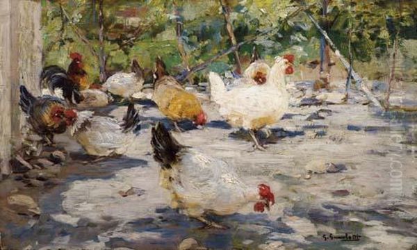 L'aia Oil Painting by Giovanni Guarlotti