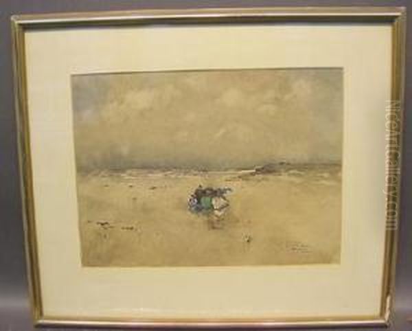 Retour De Tronoen, Bretagne Oil Painting by Ernest Guerin