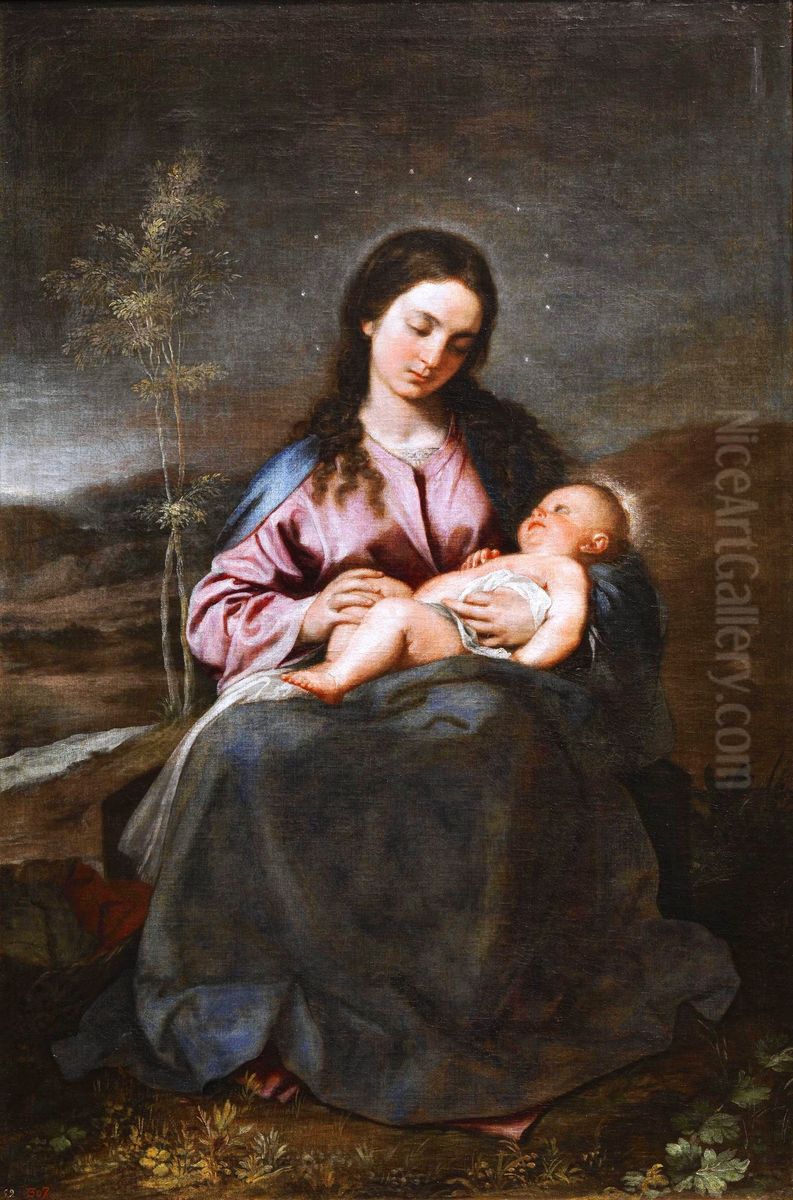 The Virgin and Child Oil Painting by Alonso Cano