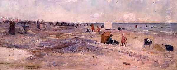 Sketch of Littlehampton Beach, 1890 Oil Painting by Charles Edward Conder