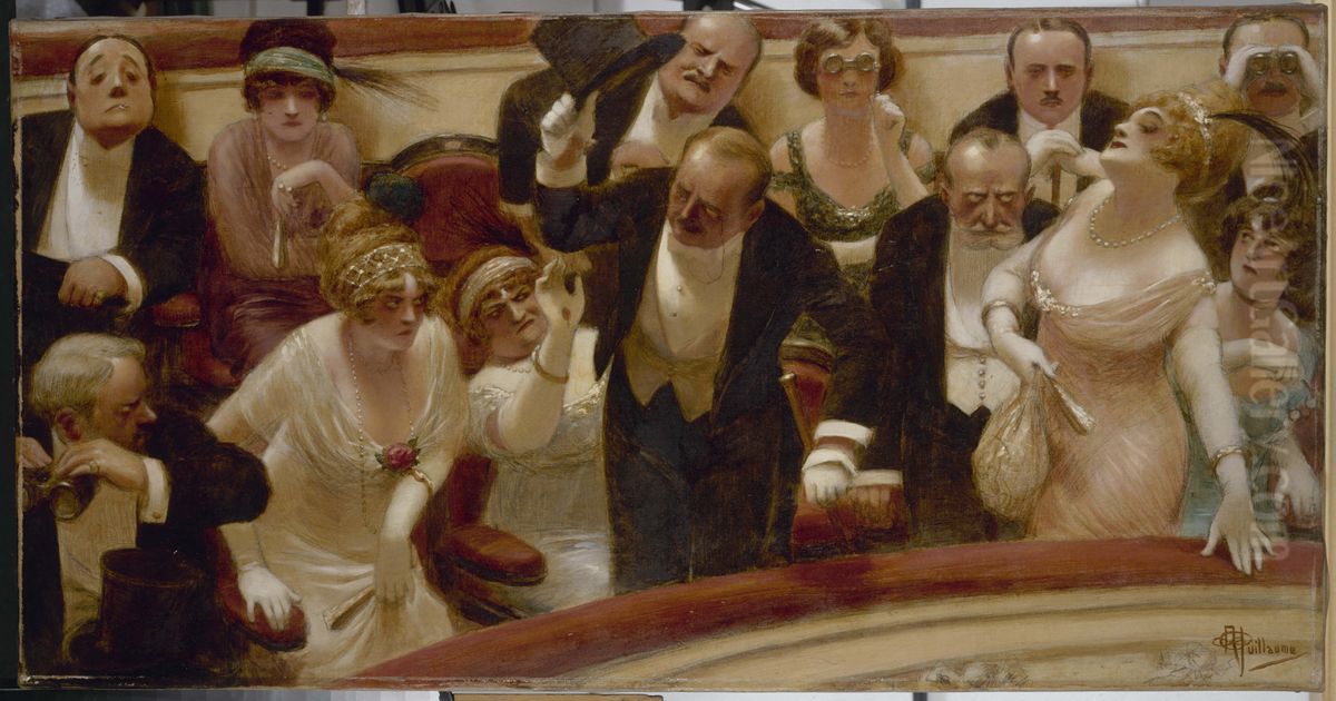 Les Retardataires Oil Painting by Albert Guillaume