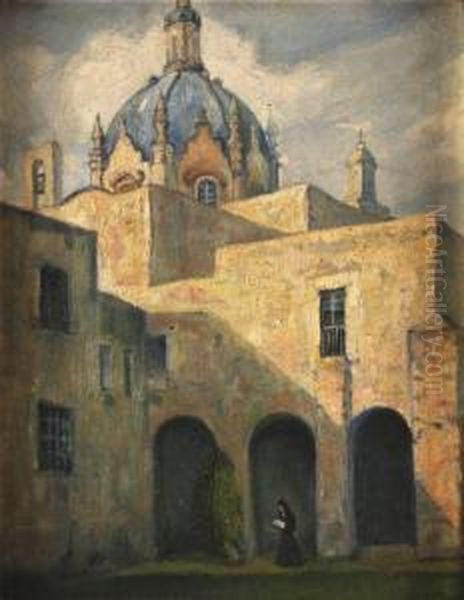 Templo Del Carmen Oil Painting by Francisco Romano Guillemin