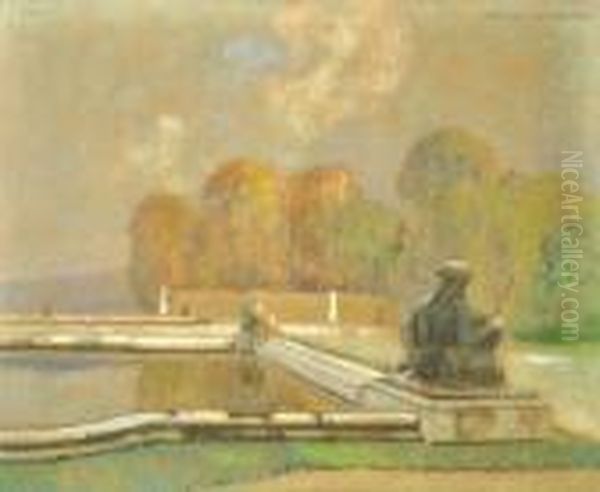 Jardines De Versailles Oil Painting by Lucien Victor Guirand De Scevola