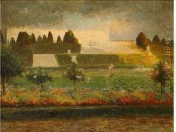 Les Jardins Du Chateau De Versailles Oil Painting by Lucien Victor Guirand De Scevola