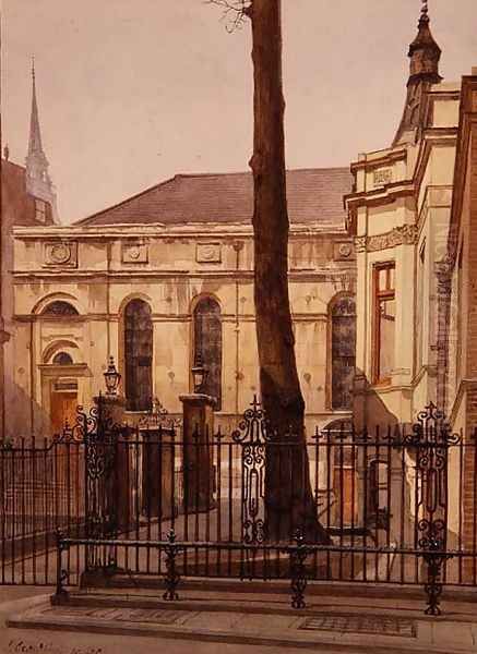 Stationers' Hall, London, 1890 Oil Painting by John Crowther