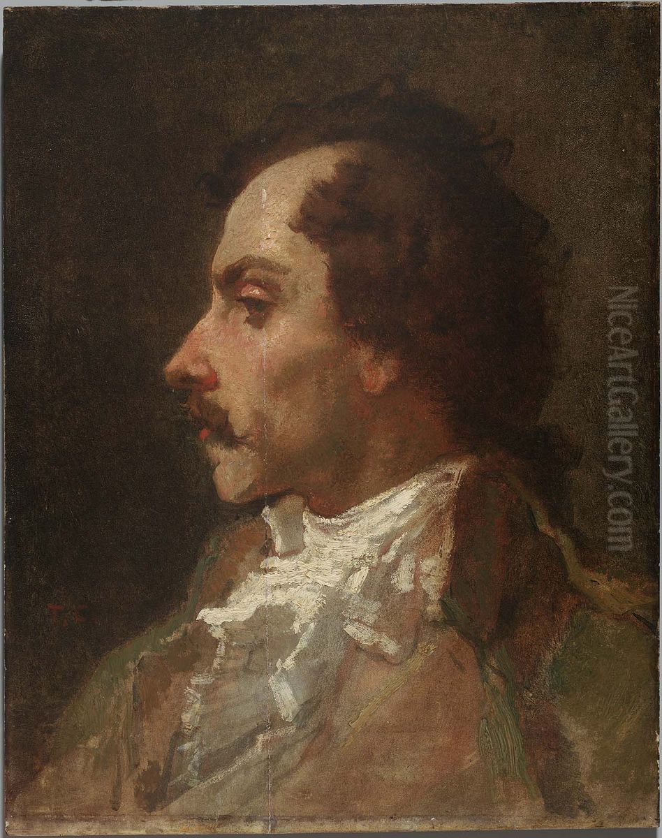 A Soldier (Study for The Enrollment of the Volunteers of 1792) Oil Painting by Thomas Couture