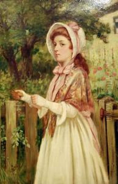 The Village Belle Oil Painting by David W. Haddon