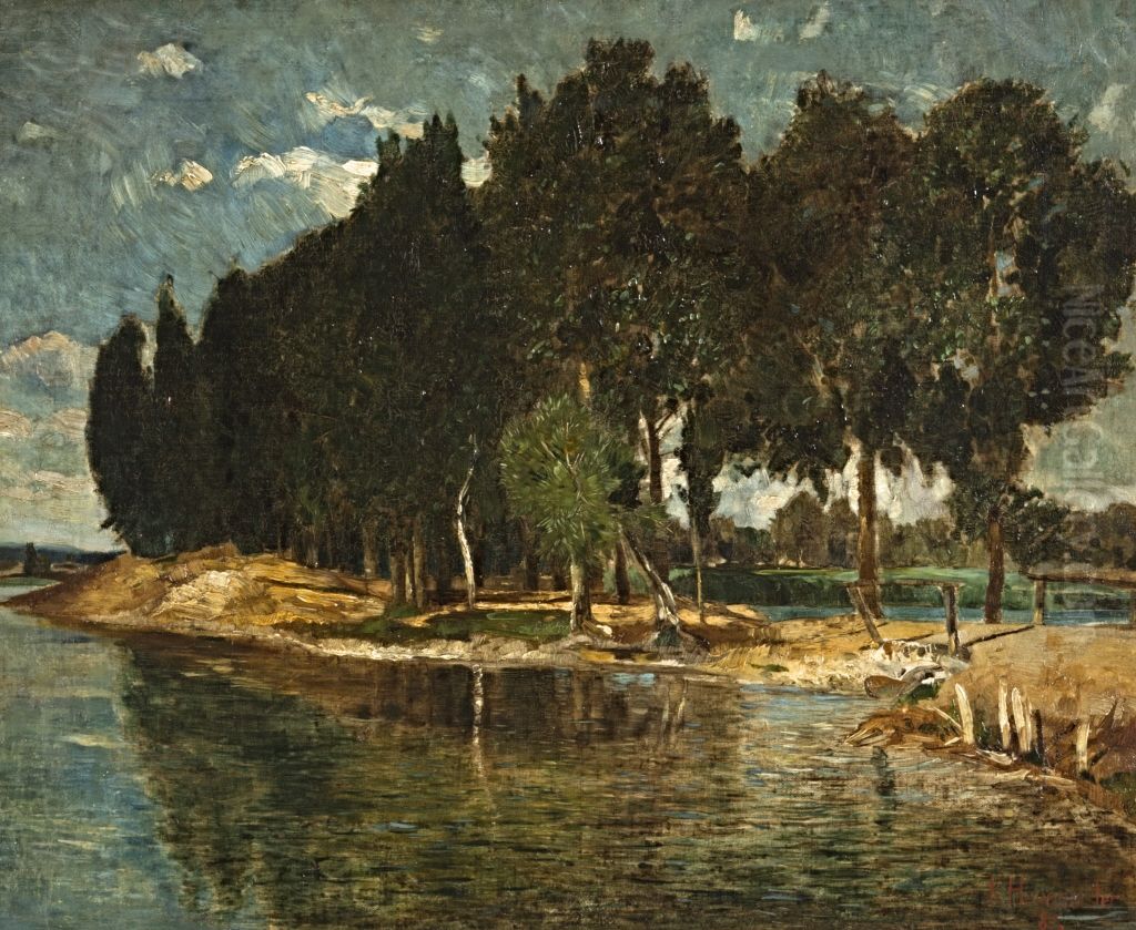 Seeufer Oil Painting by Karl Hagemeister