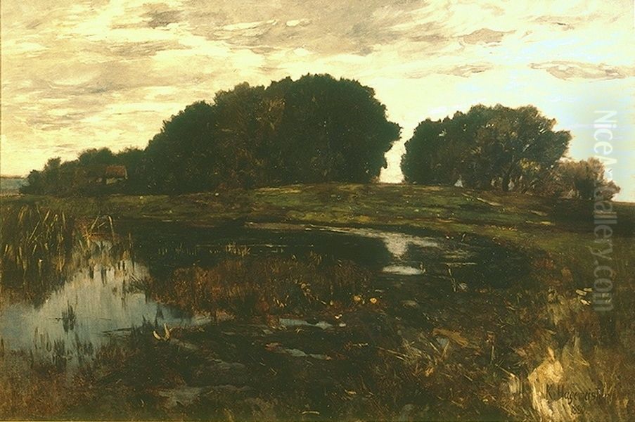 Markische Landschaft Oil Painting by Karl Hagemeister
