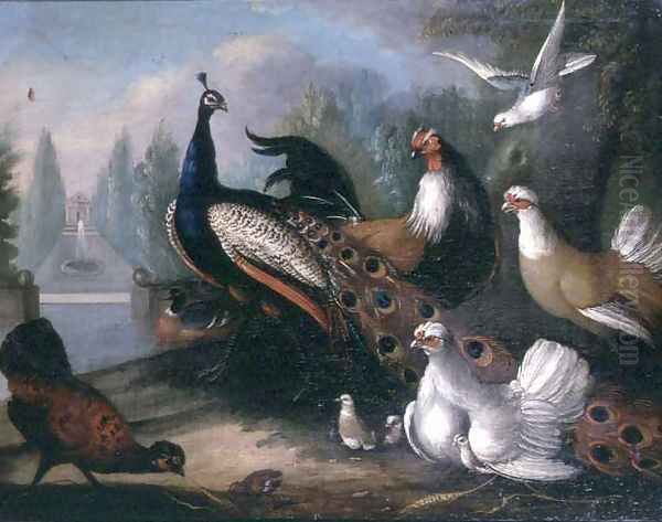 Ornamental Fowl Oil Painting by Marmaduke Craddock