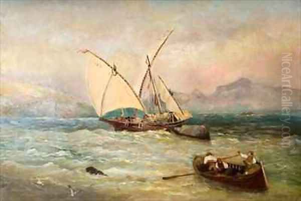 On the Tees Oil Painting by Thomas Creswick