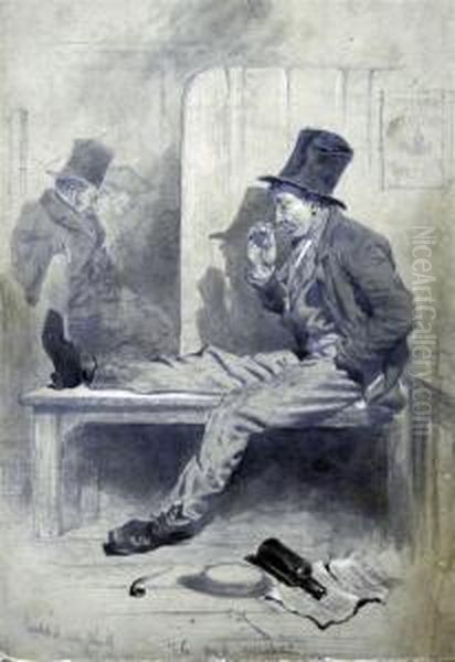 In Vino Veritas Oil Painting by Keeley Halswelle