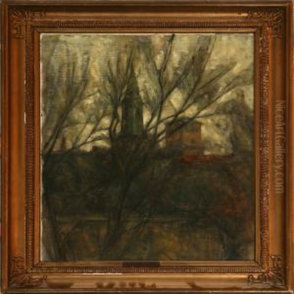 Scene Fromcopenhagen Oil Painting by Svend Hammershoi