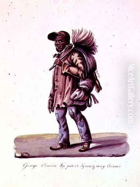 George Cousin, the Patent Chimney Sweep Cleaner Oil Painting by Nicolino Calyo