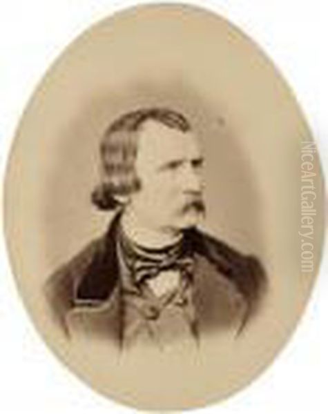 Portrait De Wilhelm Von Kaulbach Oil Painting by Hanfstaengl, Franz