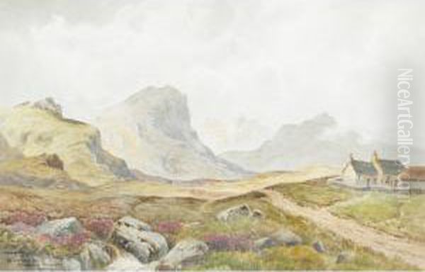 The Grampian Hills Near Breamer Inverness-shire, Scotland Oil Painting by Charles E. Hannaford