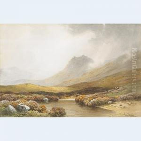 Near Princeton, Dartmoor Oil Painting by Charles E. Hannaford