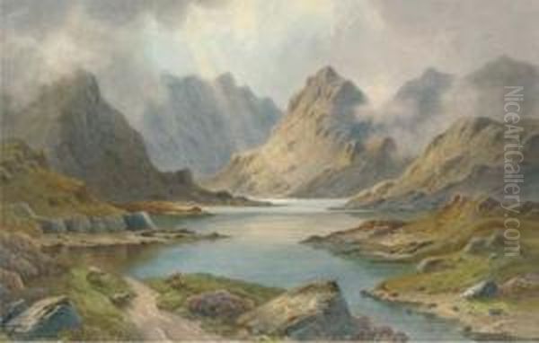 Loch Coruisk, Isle Of Skye Oil Painting by Charles E. Hannaford