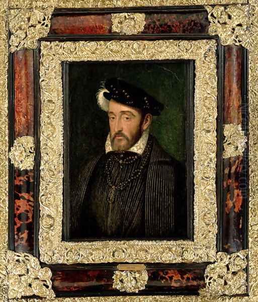 Henri II (1519-59) King of France Oil Painting by Francois Clouet