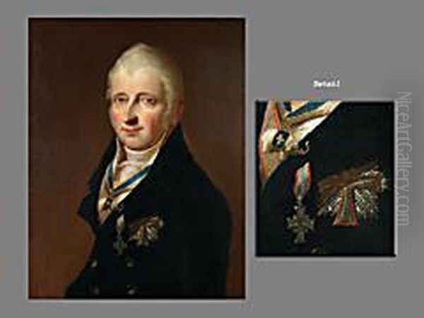 Portrait Des Ove Ramel-sehested Oil Painting by Hans Hansen