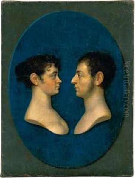 Roma, Portico Di Ottavia Al 
Ghetto, Reca Sul Retro L'etichetta: ' Firenze, Scena Di Vicolo Con 
Mercato' Oil Painting by Heinrich Hansen