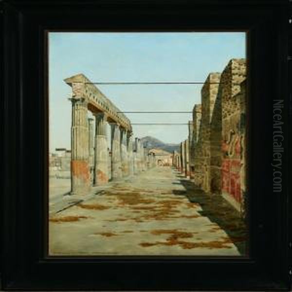 Tempio D'apollo, Pompei Oil Painting by Josef Theodor Hansen